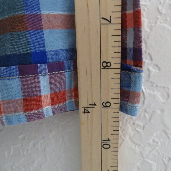 J.A.C.H.S. Clothing Co.* Men's Short Sleeve Snap‎ Down Pocket Plaid Shirt~ Large - Picture 9 of 11